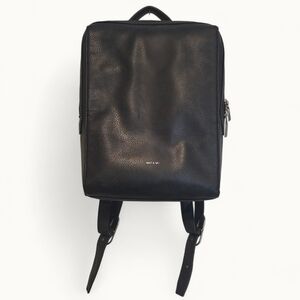 Matt & Nat Black Vegan Leather Backpack  Minimalist Luxury Everyday Carry